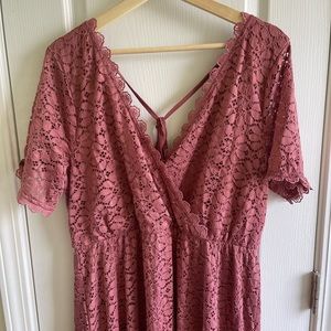 Baltic Born Venice Lace Maxi Dress in Berry size XXL
